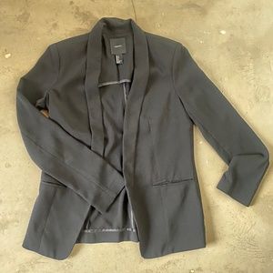 Black Open Front Blazer